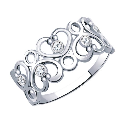 Сапфир каталог товаров Кольцо из серебра с фианитом