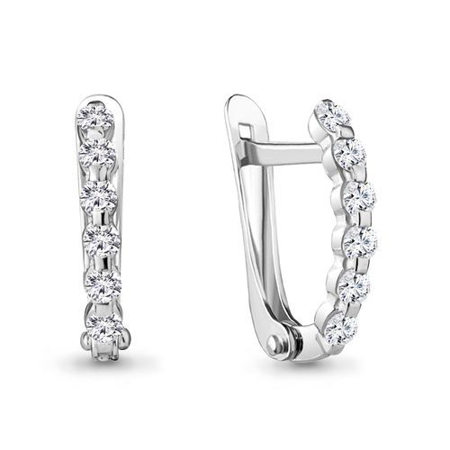 Сапфир каталог товаров Серьги из серебра с фианитом