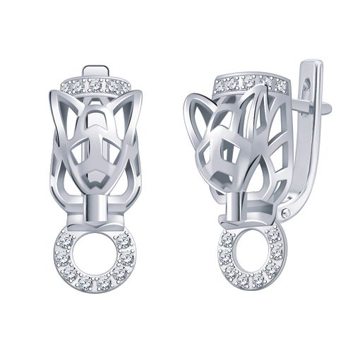 Сапфир каталог товаров Серьги из серебра с фианитом