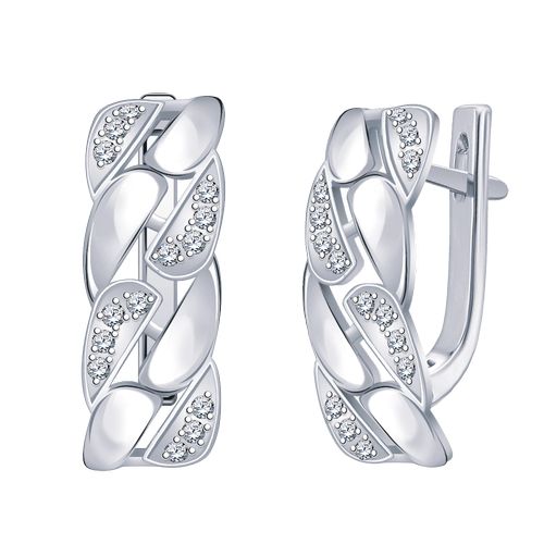 Сапфир каталог товаров Серьги из серебра с фианитом