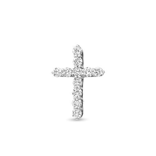 Сапфир каталог товаров Крест из белого золота с бриллиантом