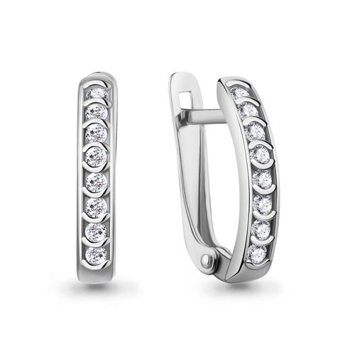 Сапфир каталог товаров Серьги из серебра с фианитом