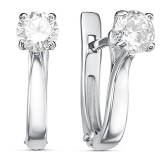 Сапфир каталог товаров Серьги из серебра с фианитом