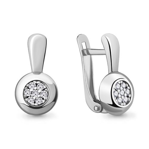 Сапфир каталог товаров Серьги из серебра с фианитом