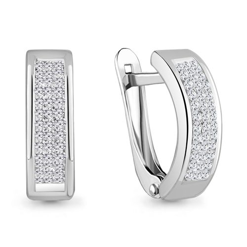 Сапфир каталог товаров Серьги из серебра с фианитом