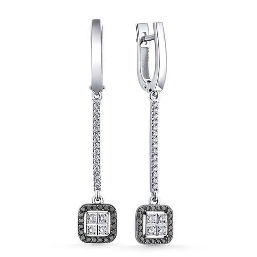 Сапфир каталог товаров Серьги из белого золота с бриллиантом