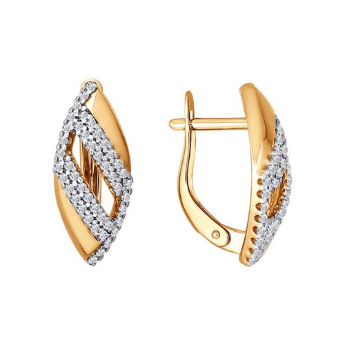 Сапфир каталог товаров Серьги из золота с фианитом