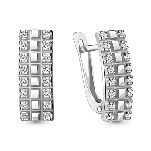 Сапфир каталог товаров Серьги из серебра с фианитом