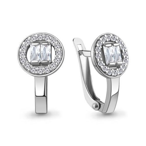 Сапфир каталог товаров Серьги из серебра с фианитом