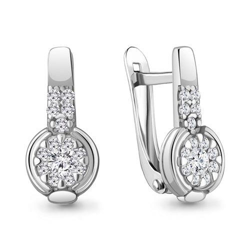 Сапфир каталог товаров Серьги из серебра с фианитом