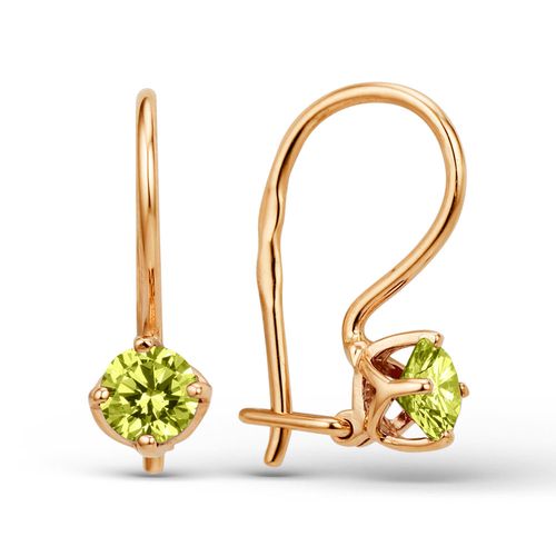 Сапфир каталог товаров Серьги-детские из золота с фианитом