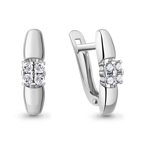 Сапфир каталог товаров Серьги из серебра с фианитом