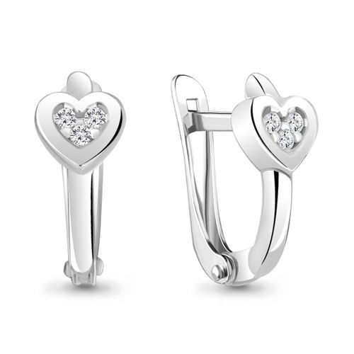 Сапфир каталог товаров Серьги из серебра с фианитом