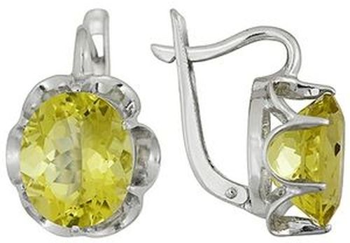 Сапфир каталог товаров Серьги из серебра с цитрином