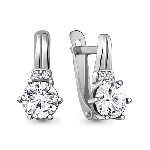 Сапфир каталог товаров Серьги из серебра с фианитом