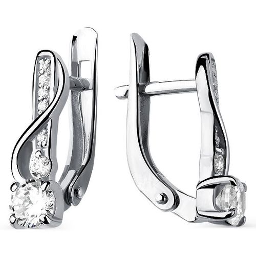 Сапфир каталог товаров Серьги из серебра с фианитом