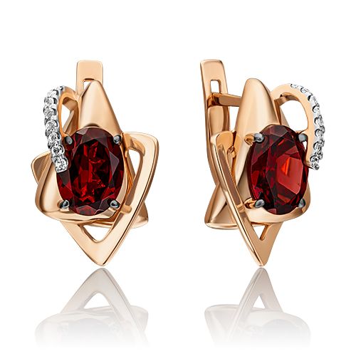 Сапфир каталог товаров Серьги с топазом, гранатом