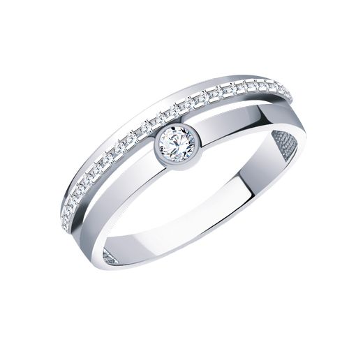 Сапфир каталог товаров Кольцо из серебра с фианитом