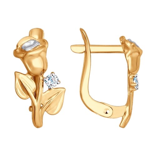 Сапфир каталог товаров Серьги из золота с фианитом