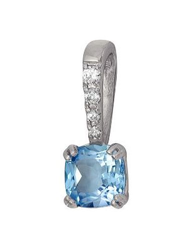Сапфир каталог товаров Подвеска из серебра с фианитом, топазом