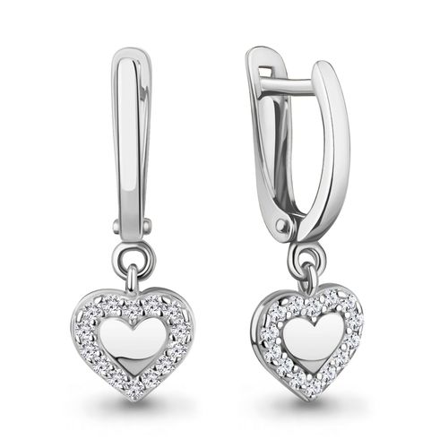 Сапфир каталог товаров Серьги из серебра с фианитом