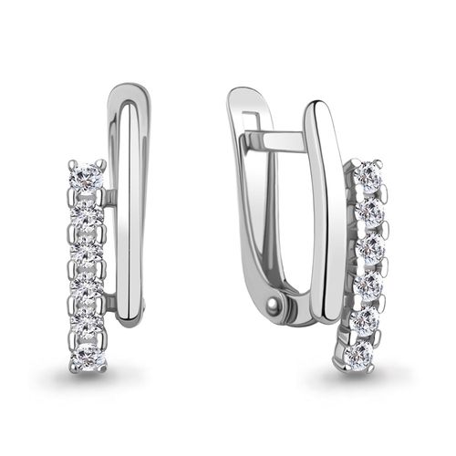 Сапфир каталог товаров Серьги из серебра с фианитом