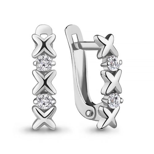 Сапфир каталог товаров Серьги из серебра с фианитом