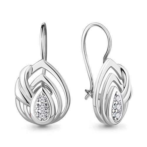 Сапфир каталог товаров Серьги из серебра с фианитом