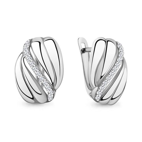 Сапфир каталог товаров Серьги из серебра с фианитом