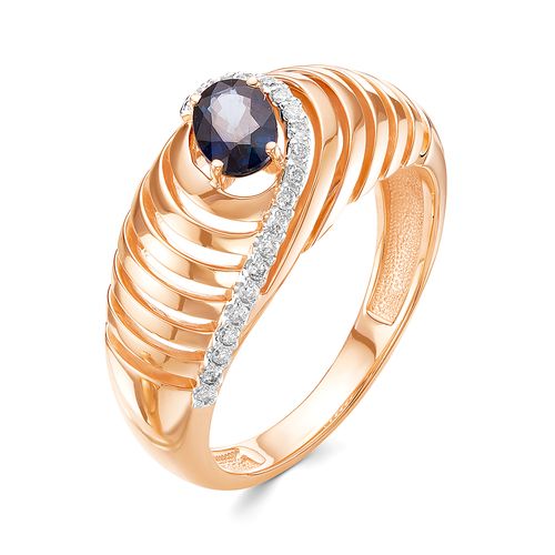 Сапфир каталог товаров Кольцо из золота с бриллиантом, сапфиром