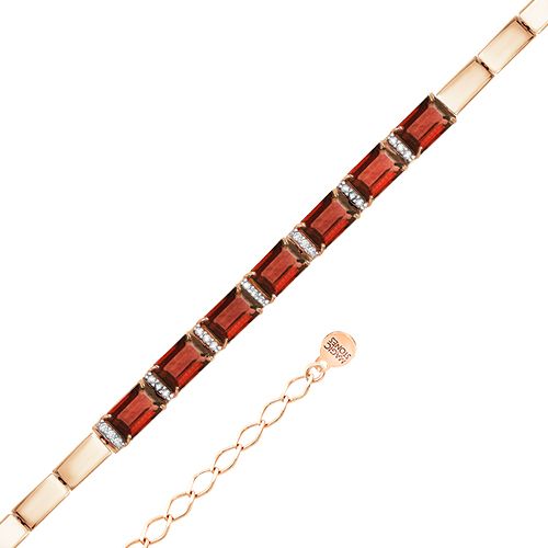 Сапфир каталог товаров Браслет женский из золота с фианитом, гранатом Сапфир каталог товаров Браслет женский из золота с фианитом, гранатом