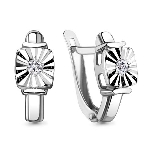 Сапфир каталог товаров Серьги из серебра с фианитом