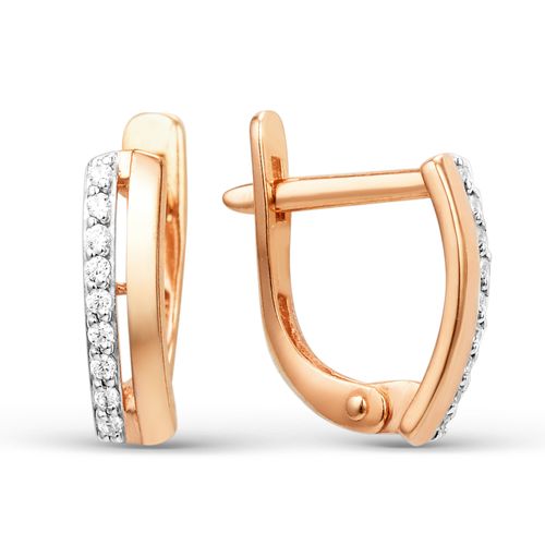 Сапфир каталог товаров Серьги детские из золота с фианитом