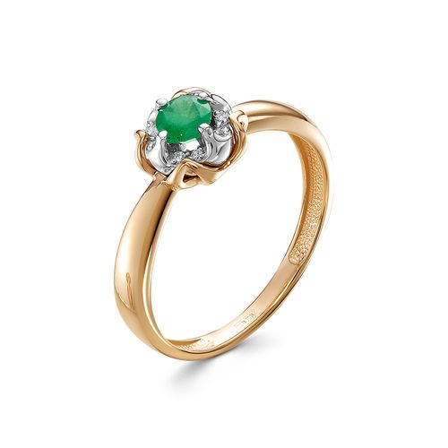 Сапфир каталог товаров Кольцо из золота с бриллиантом, изумрудом
