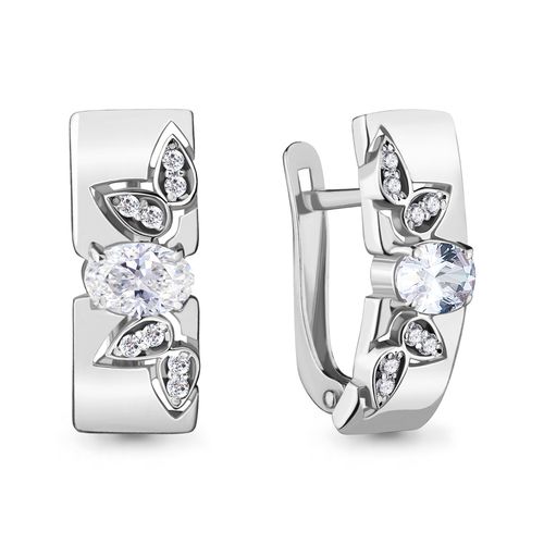 Сапфир каталог товаров Серьги из серебра с фианитом