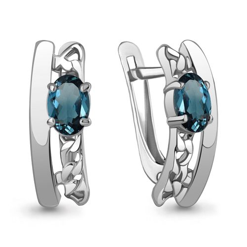 Сапфир каталог товаров Серьги из серебра с топазом