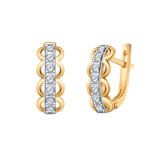 Сапфир каталог товаров Серьги из золота с фианитом