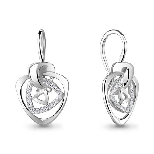 Сапфир каталог товаров Серьги из серебра с фианитом