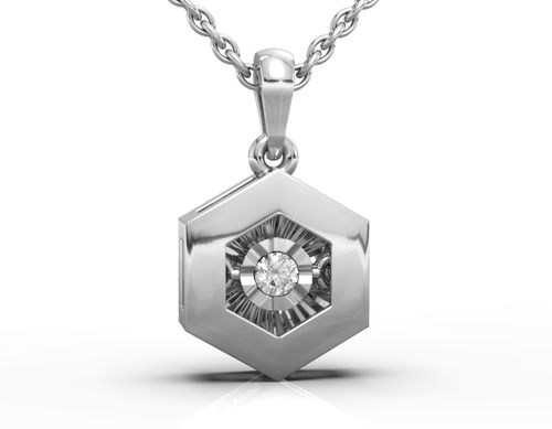 Сапфир каталог товаров Подвеска из белого золота с бриллиантом