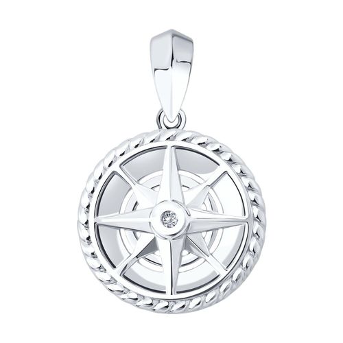 Сапфир каталог товаров Подвеска из серебра с фианитом