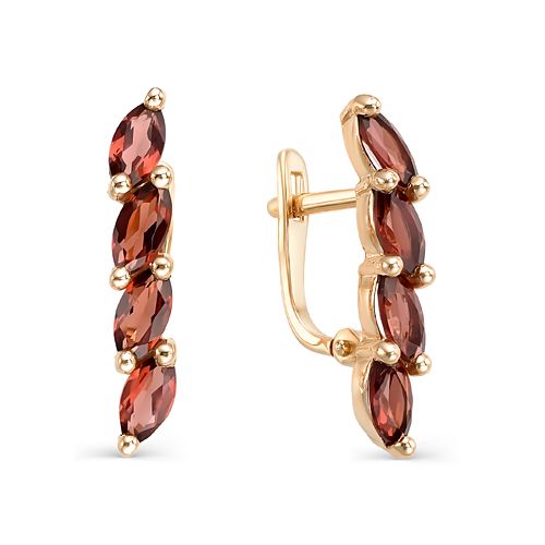 Сапфир каталог товаров Серьги из золота с гранатом