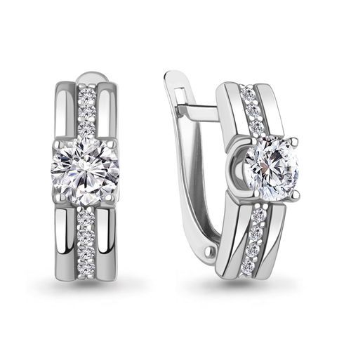 Сапфир каталог товаров Серьги из серебра с фианитом