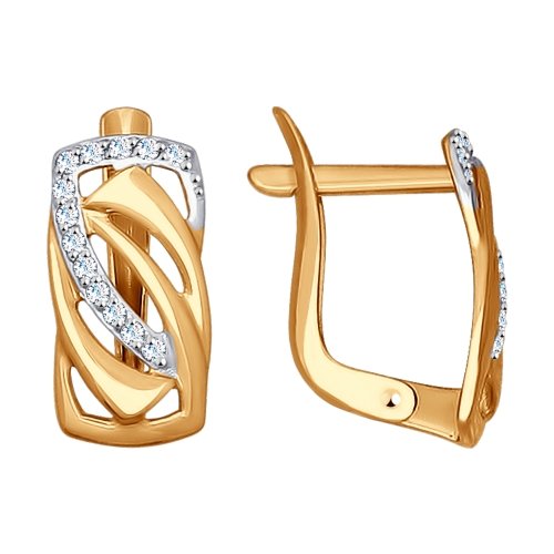 Сапфир каталог товаров Серьги из золота с фианитом