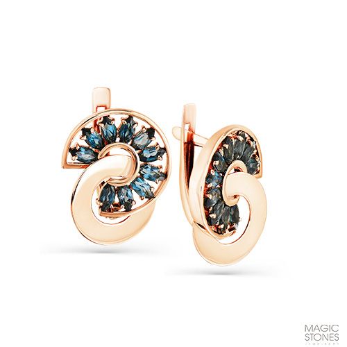 Сапфир каталог товаров Серьги из золота с топазом