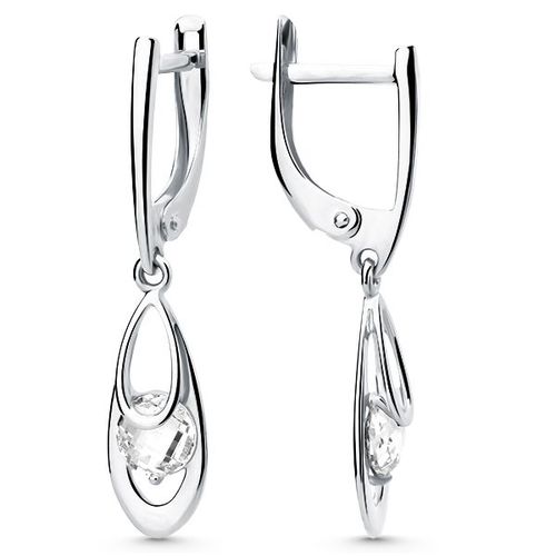 Сапфир каталог товаров Серьги из серебра с фианитом