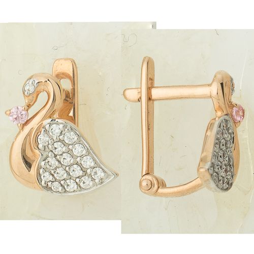 Сапфир каталог товаров Серьги из золота с фианитом