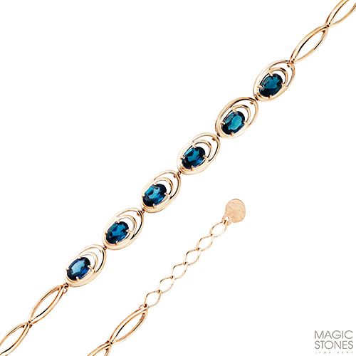 Сапфир каталог товаров Браслет женский из золота с топазом Сапфир каталог товаров Браслет женский из золота с топазом