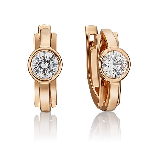 Сапфир каталог товаров Серьги из золота с фианитом