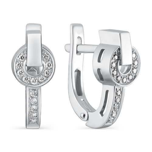 Сапфир каталог товаров Серьги из белого золота с бриллиантом