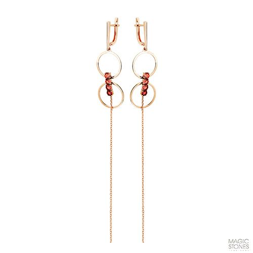 Сапфир каталог товаров Серьги из золота с гранатом